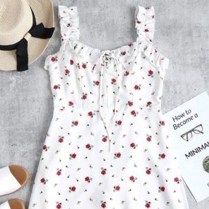 White rose dress